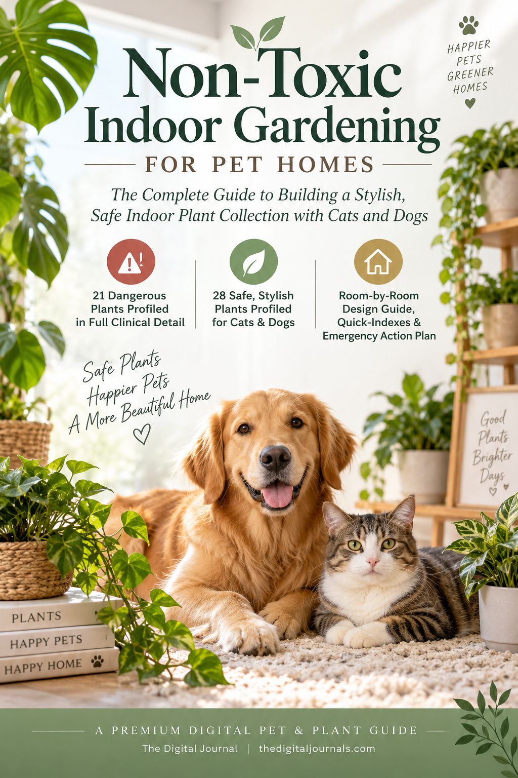 Non-Toxic Indoor Gardening for Pet Homes | Complete Pet-Safe Houseplant Guide & Indoor Plant Planner PDF