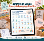 Page 10 from the Home-Based Speech Development Exercises printable