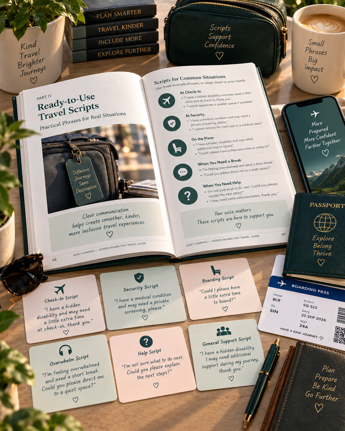 Quiet Compass | Hidden Disabilities Travel Guide | Accessible Travel Planner, Airport Assistance & Sensory-Friendly Travel PDF