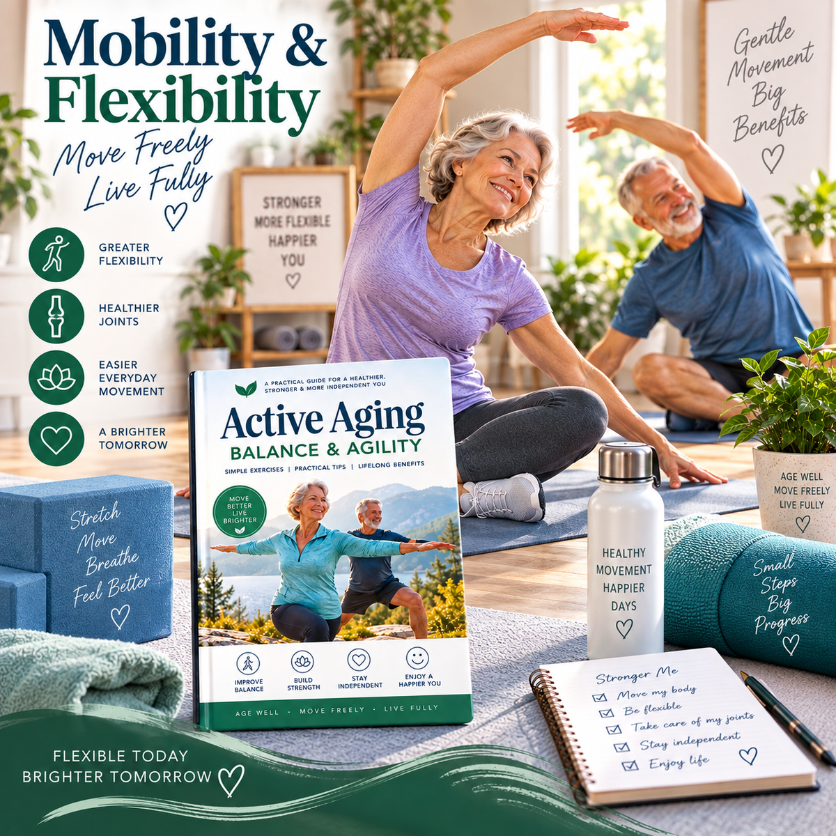 Active Aging: Balance & Agility | 72-Page Exercise & Movement Guide | 8-Week Progressive Program