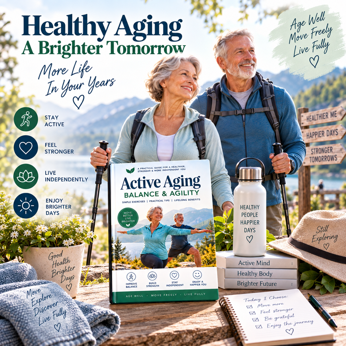 Active Aging: Balance & Agility | 72-Page Exercise & Movement Guide | 8-Week Progressive Program