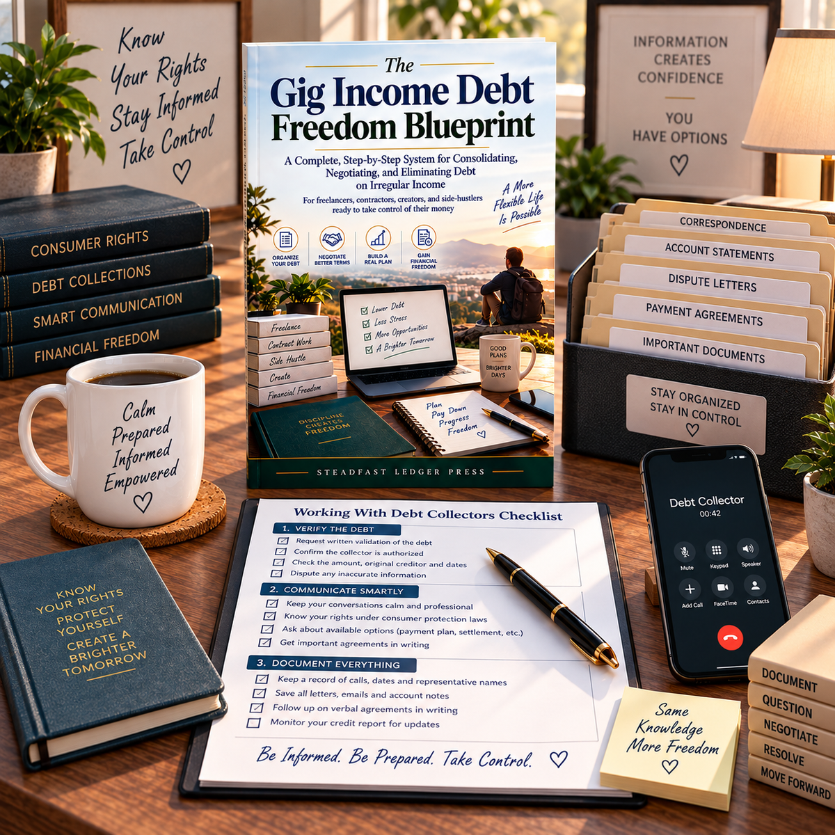 The Gig Income Debt Freedom Blueprint | 72-Page Debt Planning Guide for Freelancers, Contractors & Side Hustlers | Budget, Payoff & Negotiation Workbook