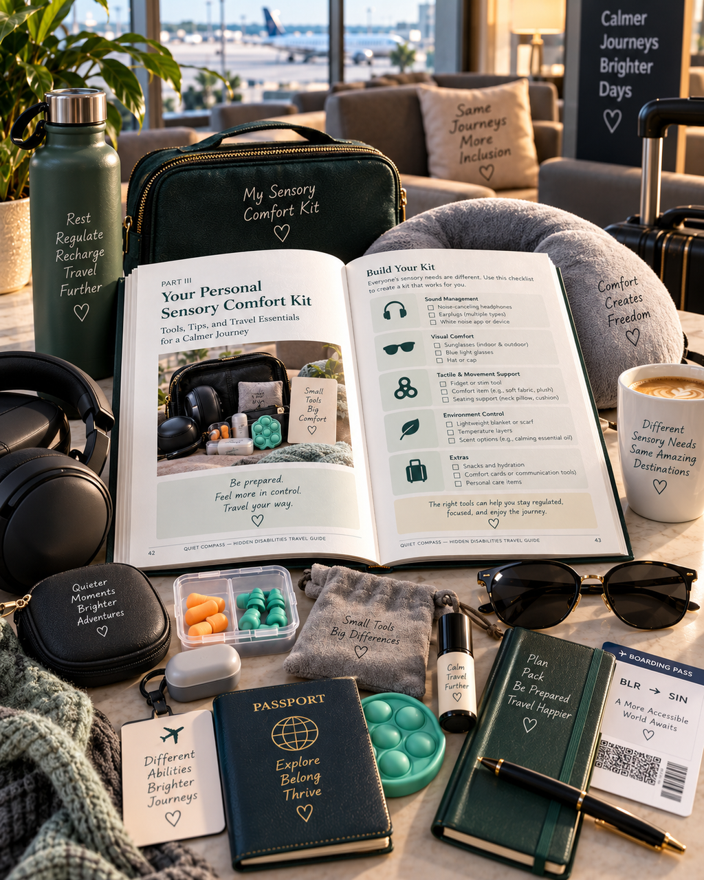 Quiet Compass | Hidden Disabilities Travel Guide | Accessible Travel Planner, Airport Assistance & Sensory-Friendly Travel PDF