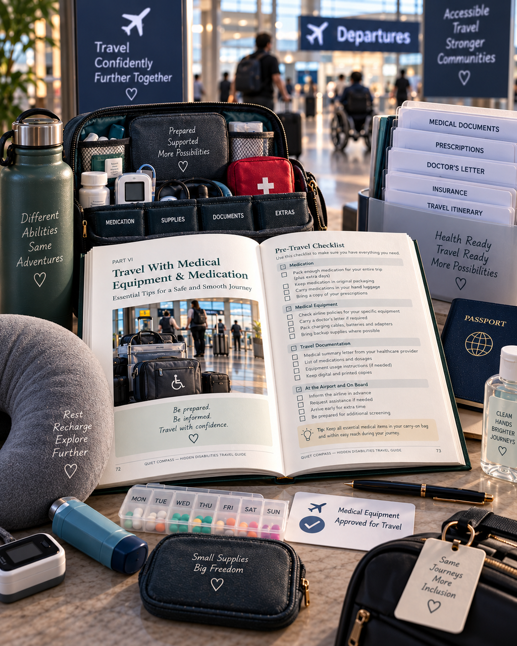 Quiet Compass | Hidden Disabilities Travel Guide | Accessible Travel Planner, Airport Assistance & Sensory-Friendly Travel PDF