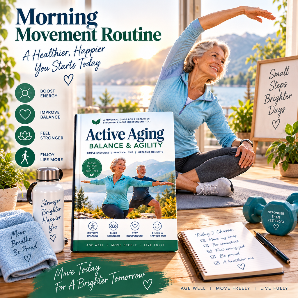 Active Aging: Balance & Agility | 72-Page Exercise & Movement Guide | 8-Week Progressive Program