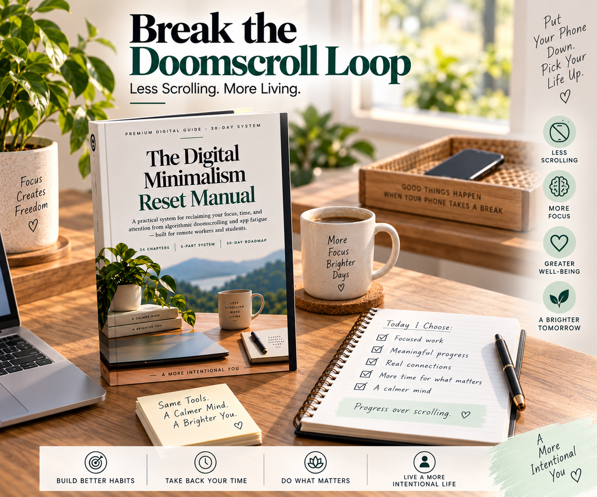 The Digital Minimalism Reset Manual — 30-Day Focus & Digital Wellness Guide
