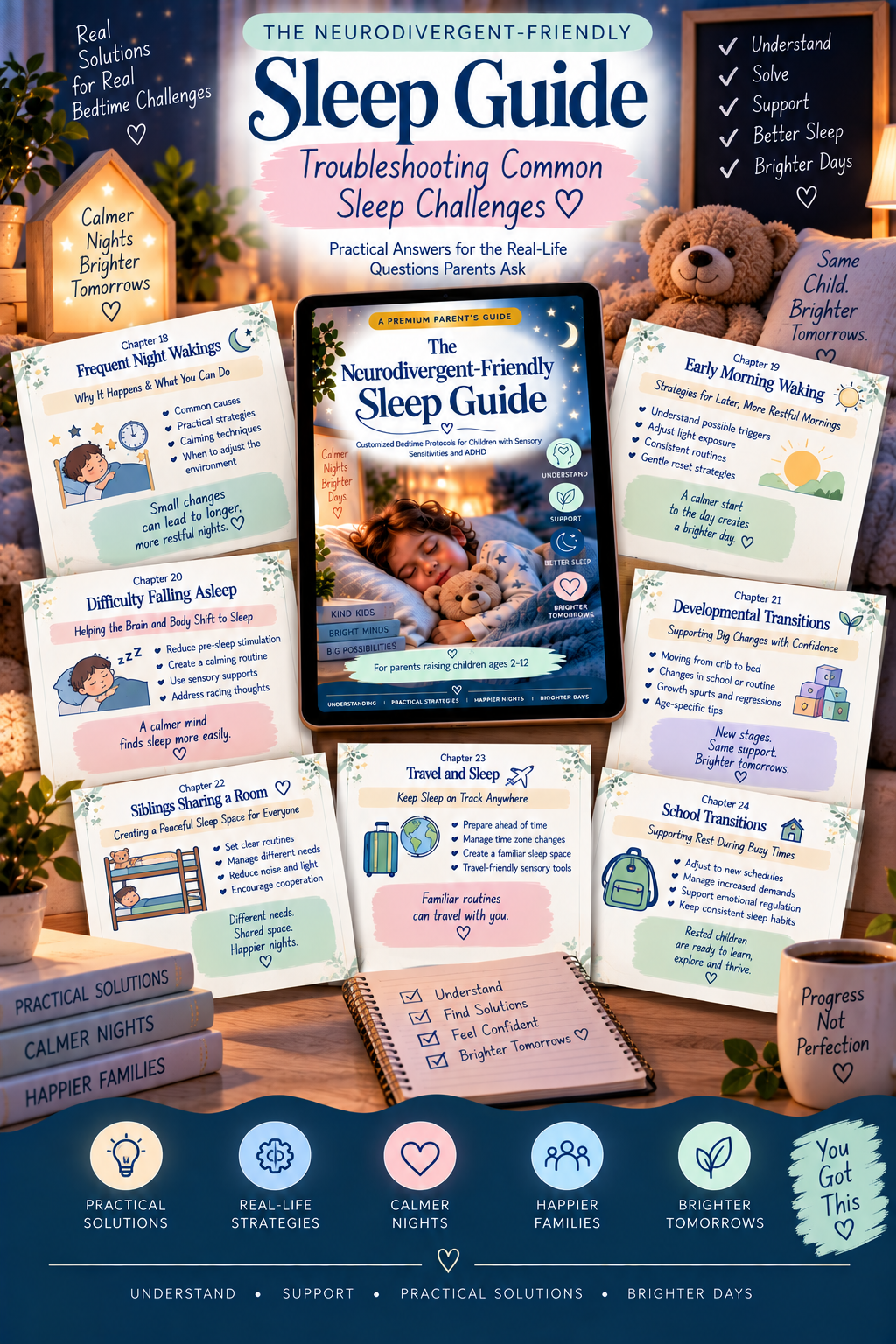 The Neurodivergent-Friendly Sleep Guide — A Premium Parent’s Guide to Better Bedtime Routines for Children Ages 2–12