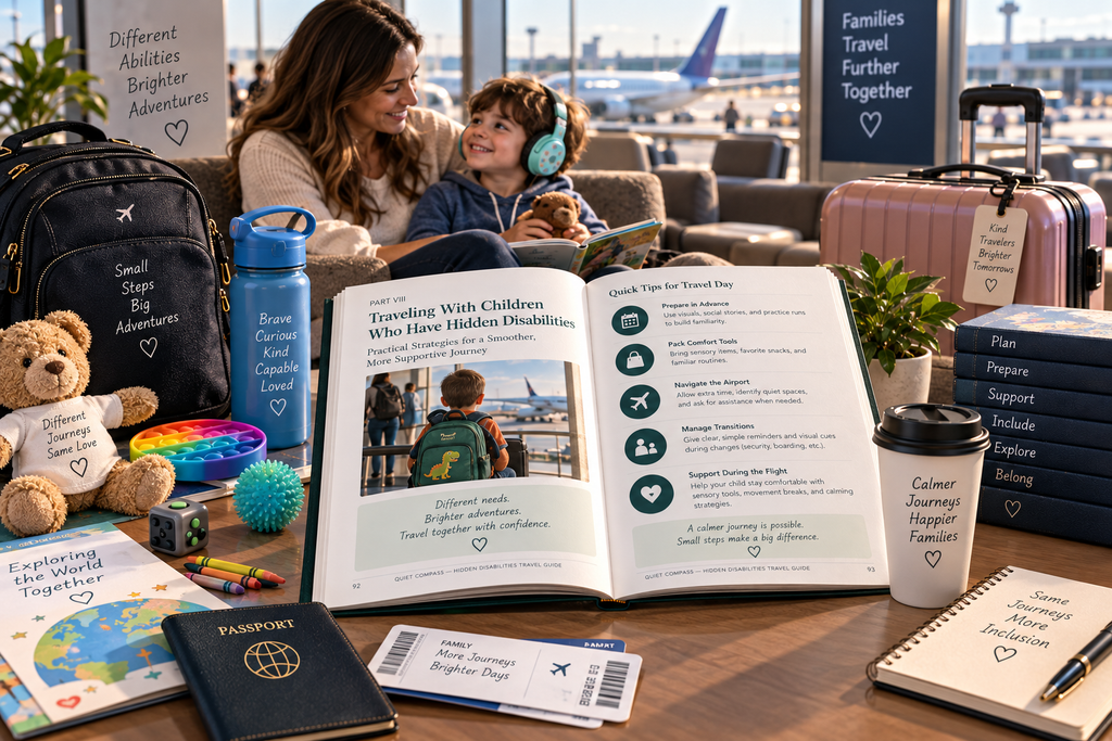 Quiet Compass | Hidden Disabilities Travel Guide | Accessible Travel Planner, Airport Assistance & Sensory-Friendly Travel PDF
