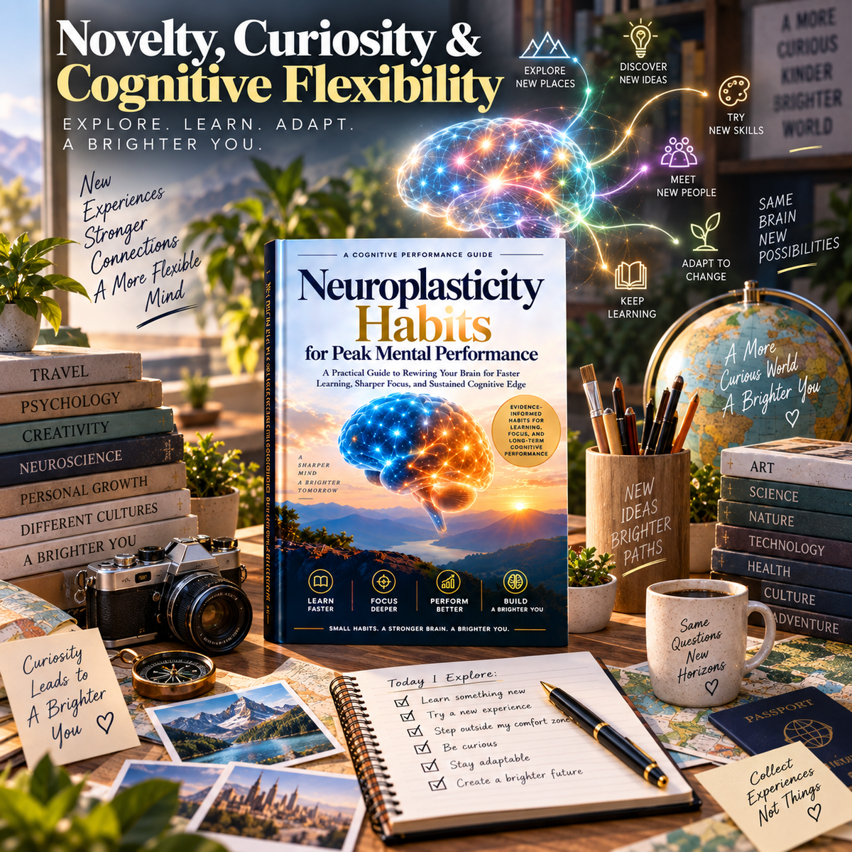 Neuroplasticity Habits for Peak Mental Performance | Cognitive Performance & Focus Guide | 90-Day Brain Training & Learning Workbook