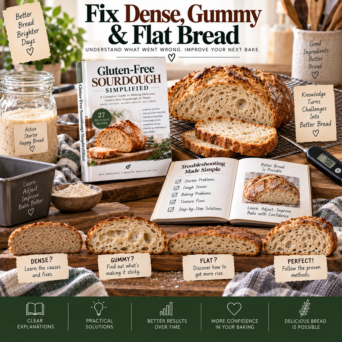Gluten-Free Sourdough Simplified | Complete 100% Gluten-Free Sourdough Baking Guide & Recipe Workbook