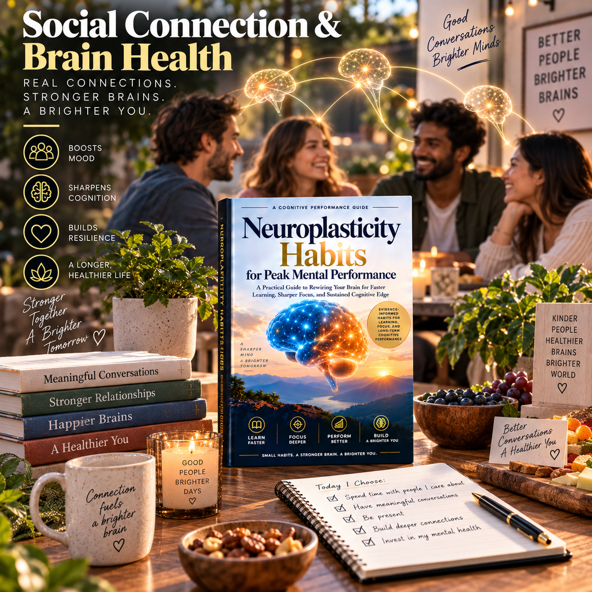 Neuroplasticity Habits for Peak Mental Performance | Cognitive Performance & Focus Guide | 90-Day Brain Training & Learning Workbook