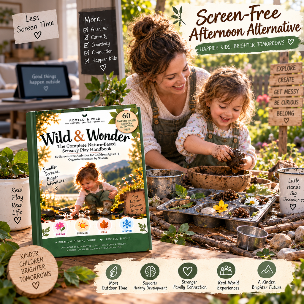 Wild & Wonder: Nature-Based Sensory Play Handbook | 60 Screen-Free Activities for Kids Ages 0–6 | Seasonal Outdoor Play Guide