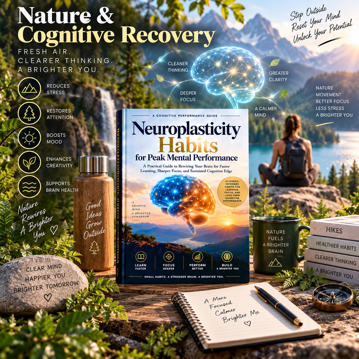 Neuroplasticity Habits for Peak Mental Performance | Cognitive Performance & Focus Guide | 90-Day Brain Training & Learning Workbook