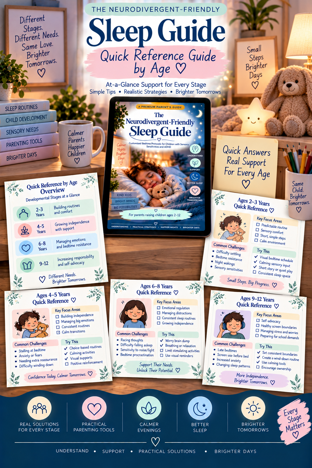 The Neurodivergent-Friendly Sleep Guide — A Premium Parent’s Guide to Better Bedtime Routines for Children Ages 2–12