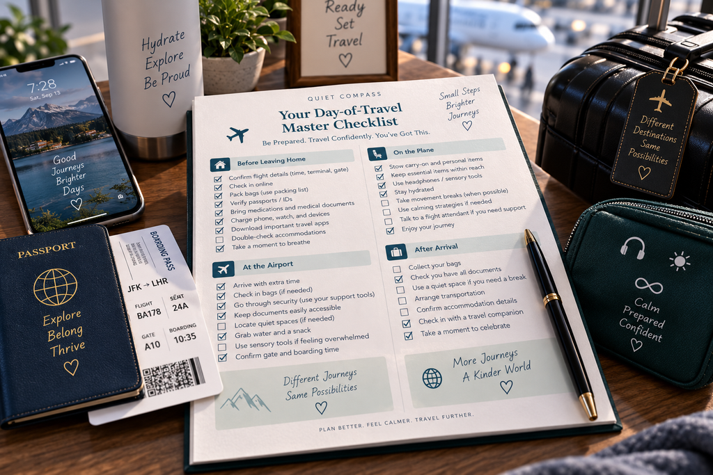 Quiet Compass | Hidden Disabilities Travel Guide | Accessible Travel Planner, Airport Assistance & Sensory-Friendly Travel PDF