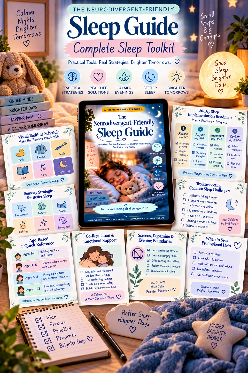 The Neurodivergent-Friendly Sleep Guide — A Premium Parent’s Guide to Better Bedtime Routines for Children Ages 2–12