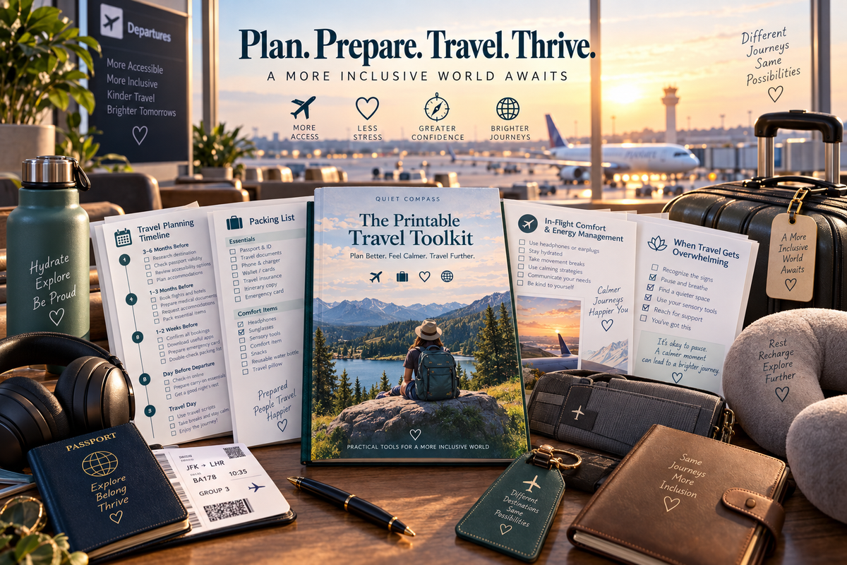 Quiet Compass | Hidden Disabilities Travel Guide | Accessible Travel Planner, Airport Assistance & Sensory-Friendly Travel PDF