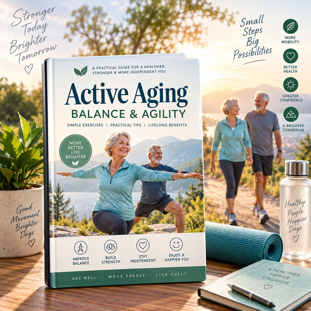 Active Aging: Balance & Agility | 72-Page Exercise & Movement Guide | 8-Week Progressive Program