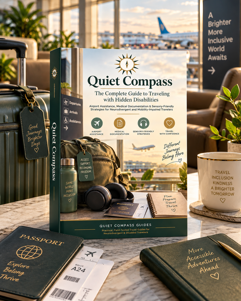 Quiet Compass | Hidden Disabilities Travel Guide | Accessible Travel Planner, Airport Assistance & Sensory-Friendly Travel PDF