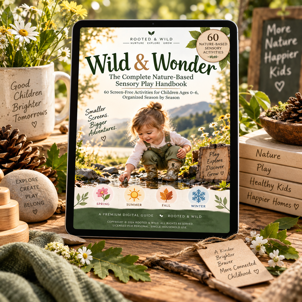 Wild & Wonder: Nature-Based Sensory Play Handbook | 60 Screen-Free Activities for Kids Ages 0–6 | Seasonal Outdoor Play Guide