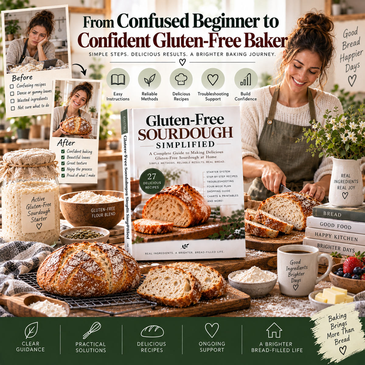 Gluten-Free Sourdough Simplified | Complete 100% Gluten-Free Sourdough Baking Guide & Recipe Workbook