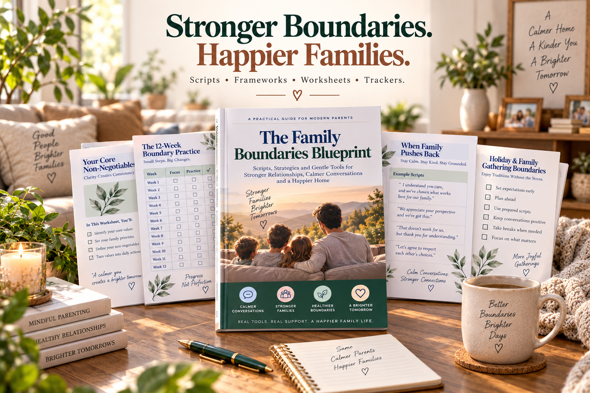 The Family Boundaries Blueprint | Family Communication Workbook | Scripts, Worksheets & Boundary Tools | Digital PDF