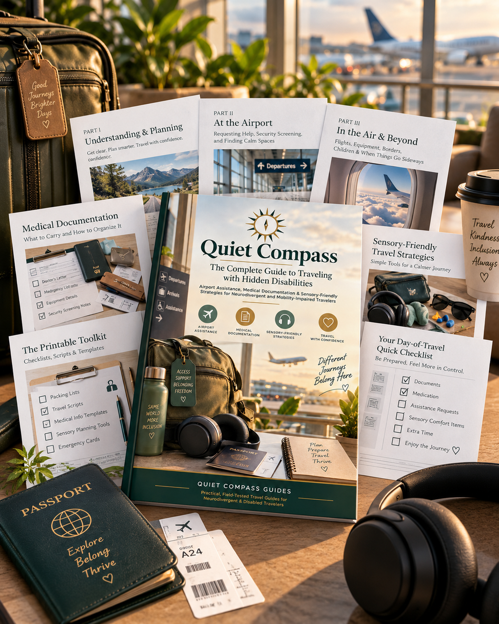 Quiet Compass | Hidden Disabilities Travel Guide | Accessible Travel Planner, Airport Assistance & Sensory-Friendly Travel PDF
