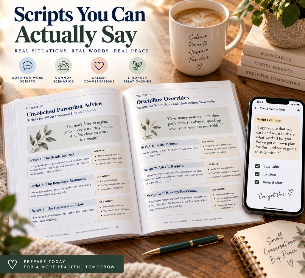 The Family Boundaries Blueprint | Family Communication Workbook | Scripts, Worksheets & Boundary Tools | Digital PDF