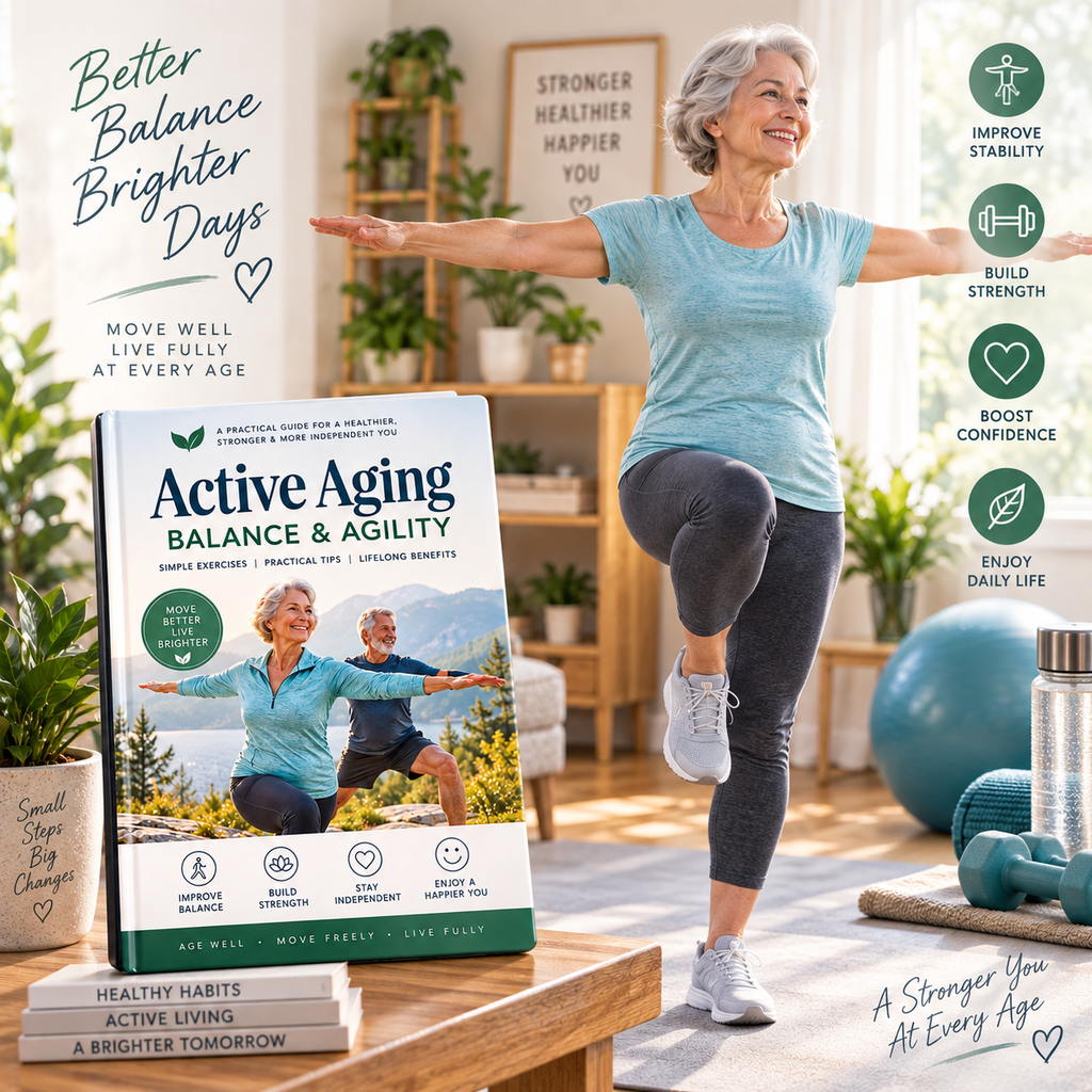Active Aging: Balance & Agility | 72-Page Exercise & Movement Guide | 8-Week Progressive Program