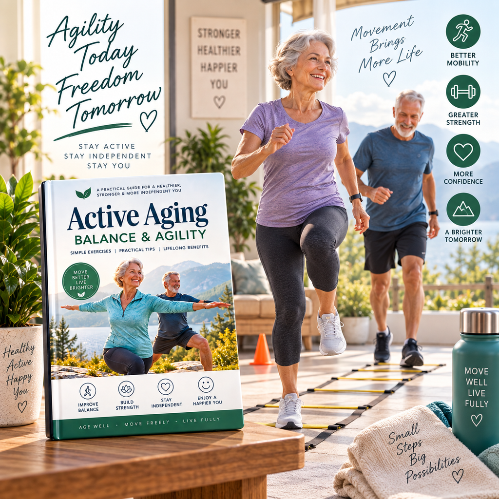 Active Aging: Balance & Agility | 72-Page Exercise & Movement Guide | 8-Week Progressive Program
