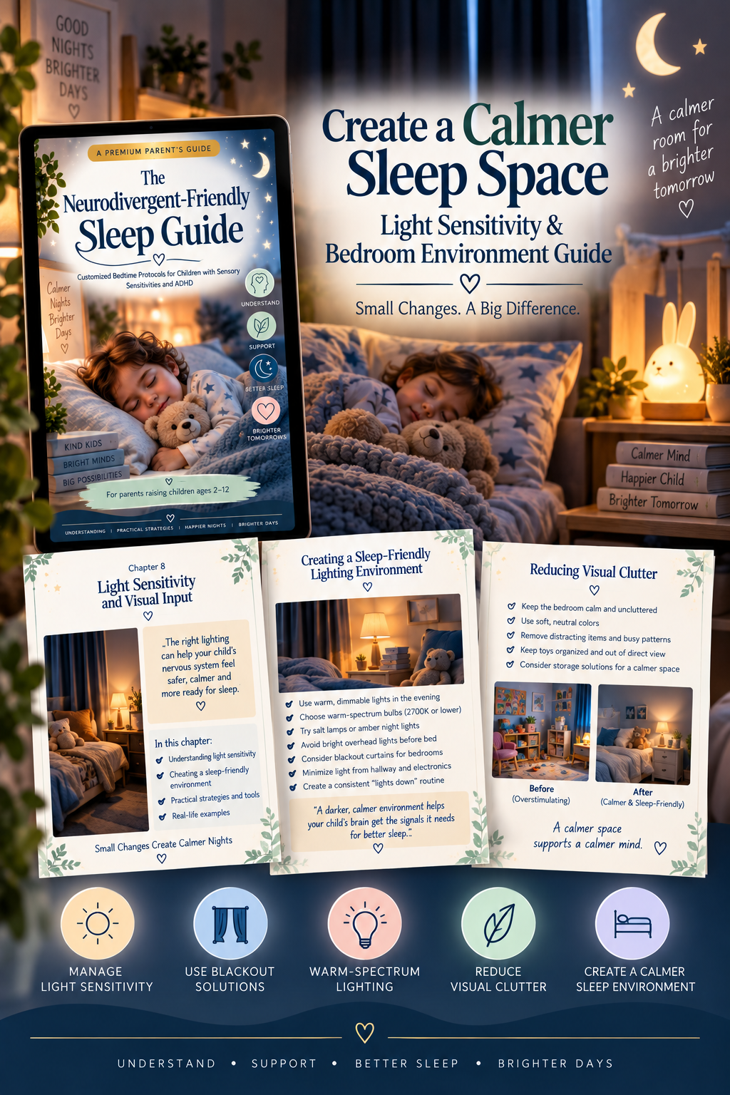 The Neurodivergent-Friendly Sleep Guide — A Premium Parent’s Guide to Better Bedtime Routines for Children Ages 2–12