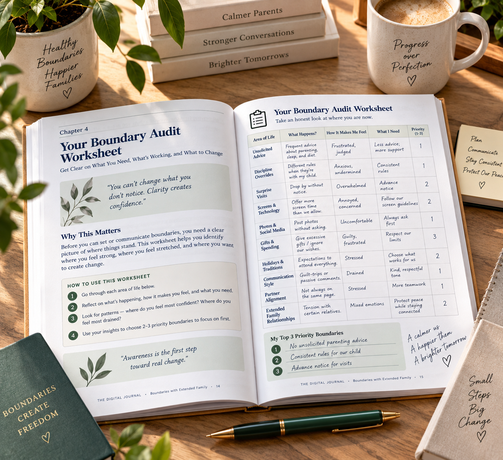 The Family Boundaries Blueprint | Family Communication Workbook | Scripts, Worksheets & Boundary Tools | Digital PDF
