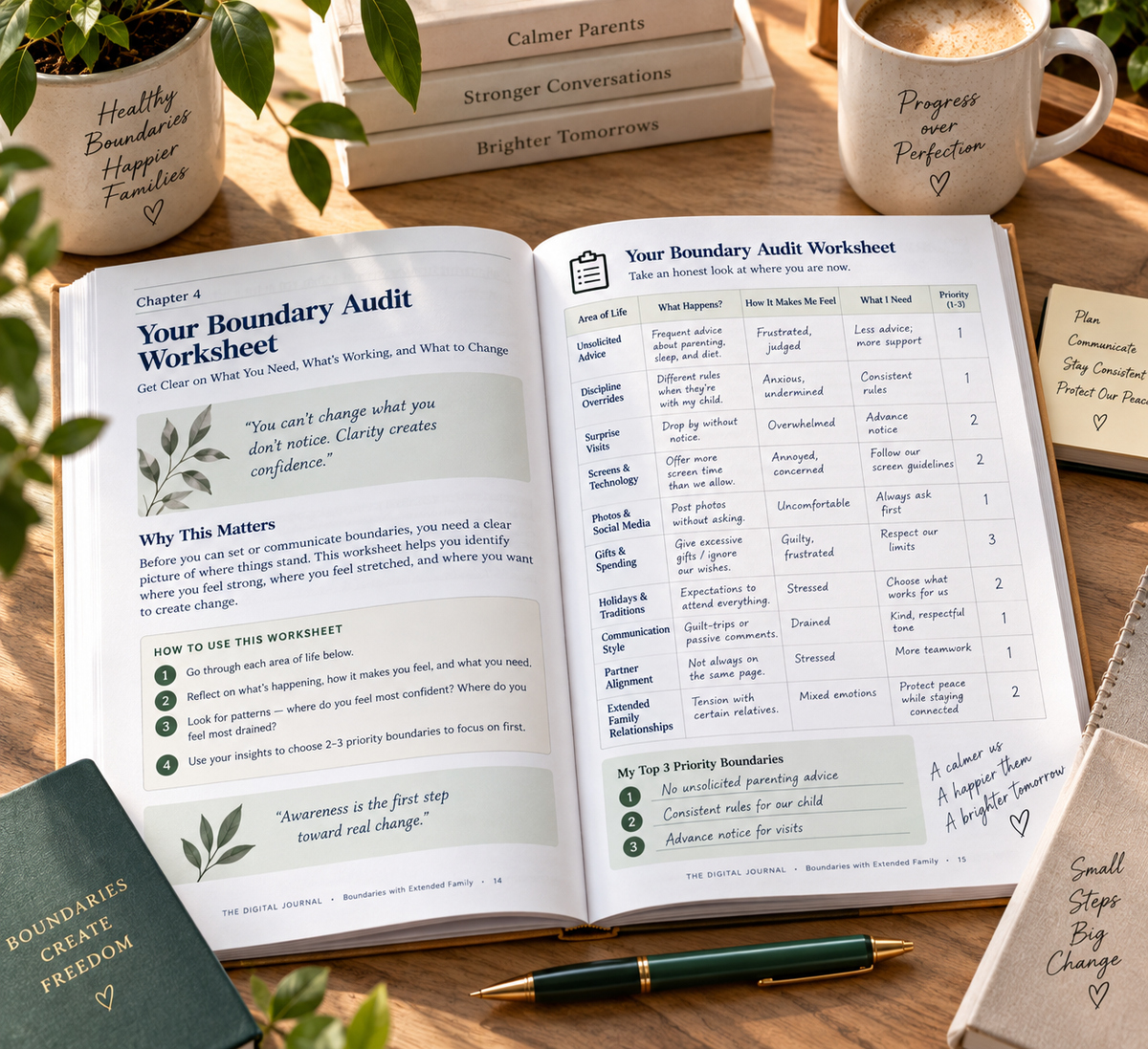 The Family Boundaries Blueprint | Family Communication Workbook | Scripts, Worksheets & Boundary Tools | Digital PDF