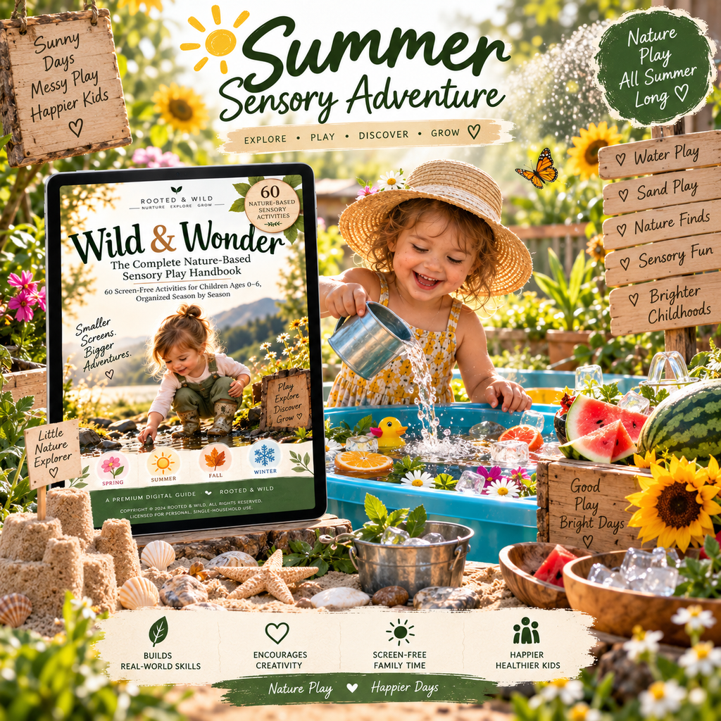 Wild & Wonder: Nature-Based Sensory Play Handbook | 60 Screen-Free Activities for Kids Ages 0–6 | Seasonal Outdoor Play Guide