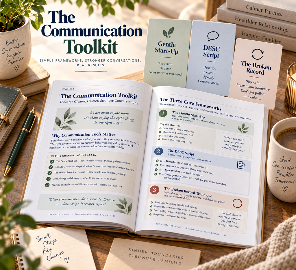 The Family Boundaries Blueprint | Family Communication Workbook | Scripts, Worksheets & Boundary Tools | Digital PDF