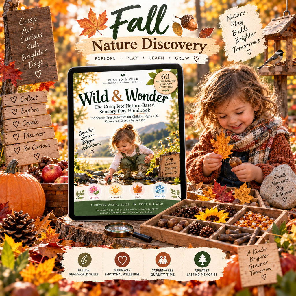 Wild & Wonder: Nature-Based Sensory Play Handbook | 60 Screen-Free Activities for Kids Ages 0–6 | Seasonal Outdoor Play Guide