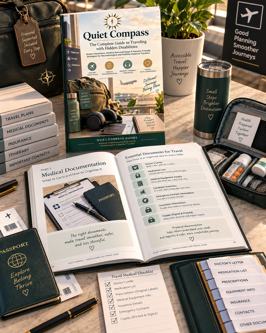 Quiet Compass | Hidden Disabilities Travel Guide | Accessible Travel Planner, Airport Assistance & Sensory-Friendly Travel PDF