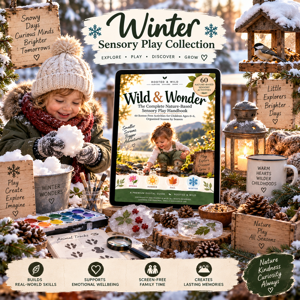 Wild & Wonder: Nature-Based Sensory Play Handbook | 60 Screen-Free Activities for Kids Ages 0–6 | Seasonal Outdoor Play Guide
