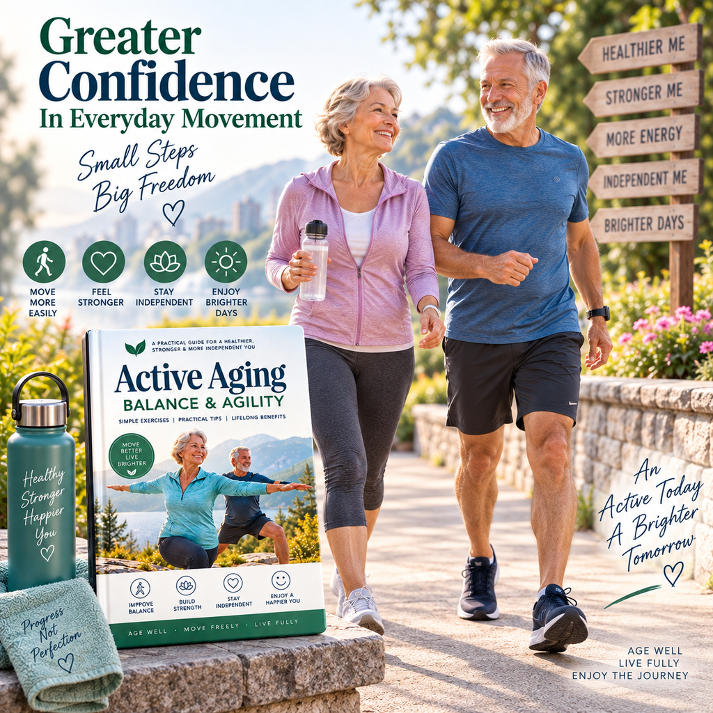Active Aging: Balance & Agility | 72-Page Exercise & Movement Guide | 8-Week Progressive Program
