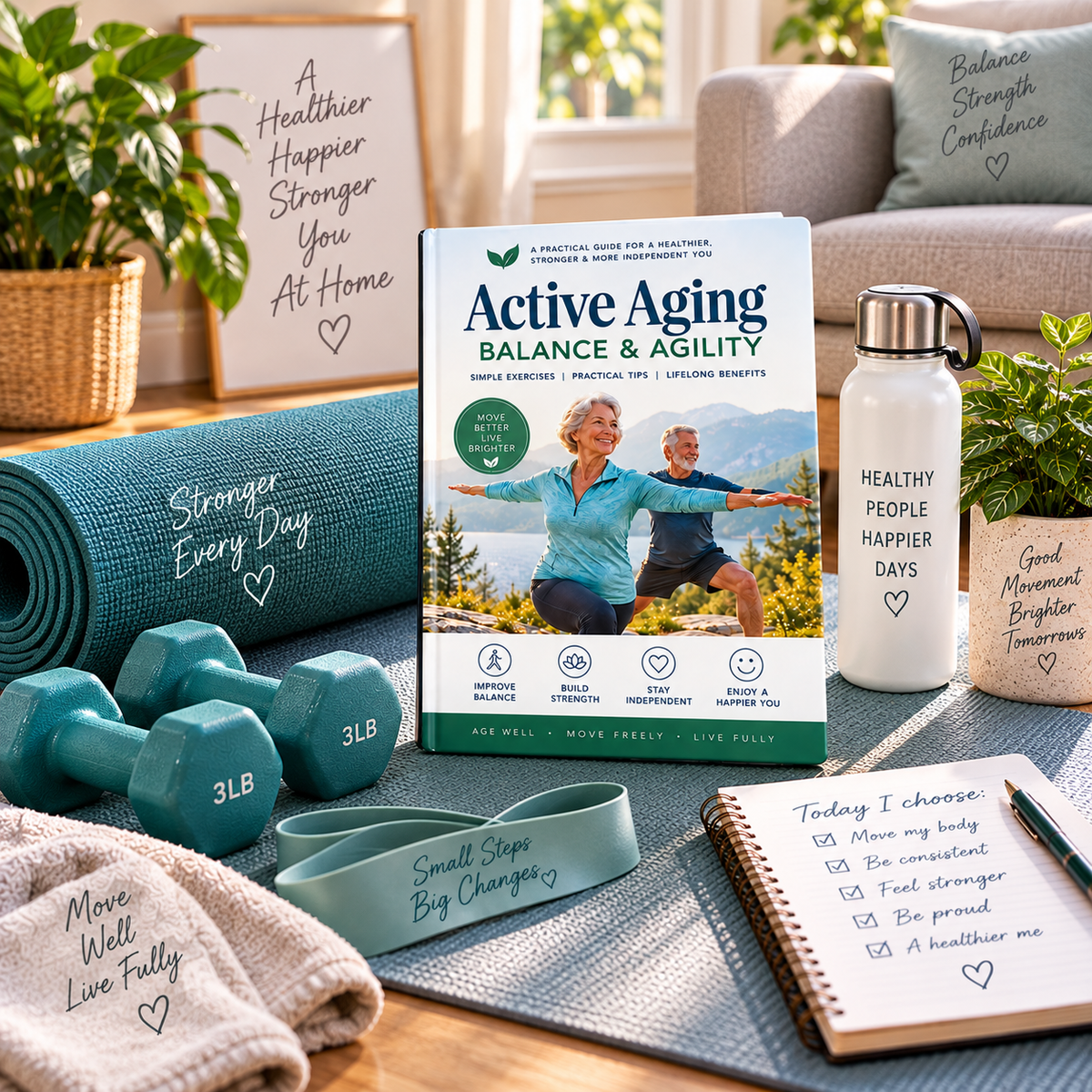 Active Aging: Balance & Agility | 72-Page Exercise & Movement Guide | 8-Week Progressive Program