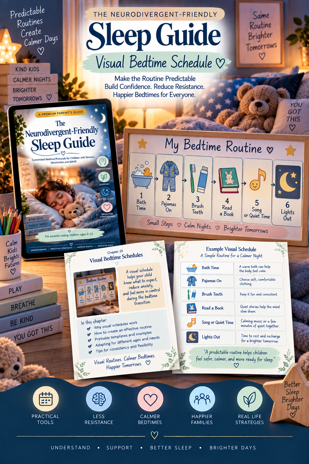 The Neurodivergent-Friendly Sleep Guide — A Premium Parent’s Guide to Better Bedtime Routines for Children Ages 2–12