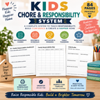 Preview page from the Kids Chore & Responsibility System printable